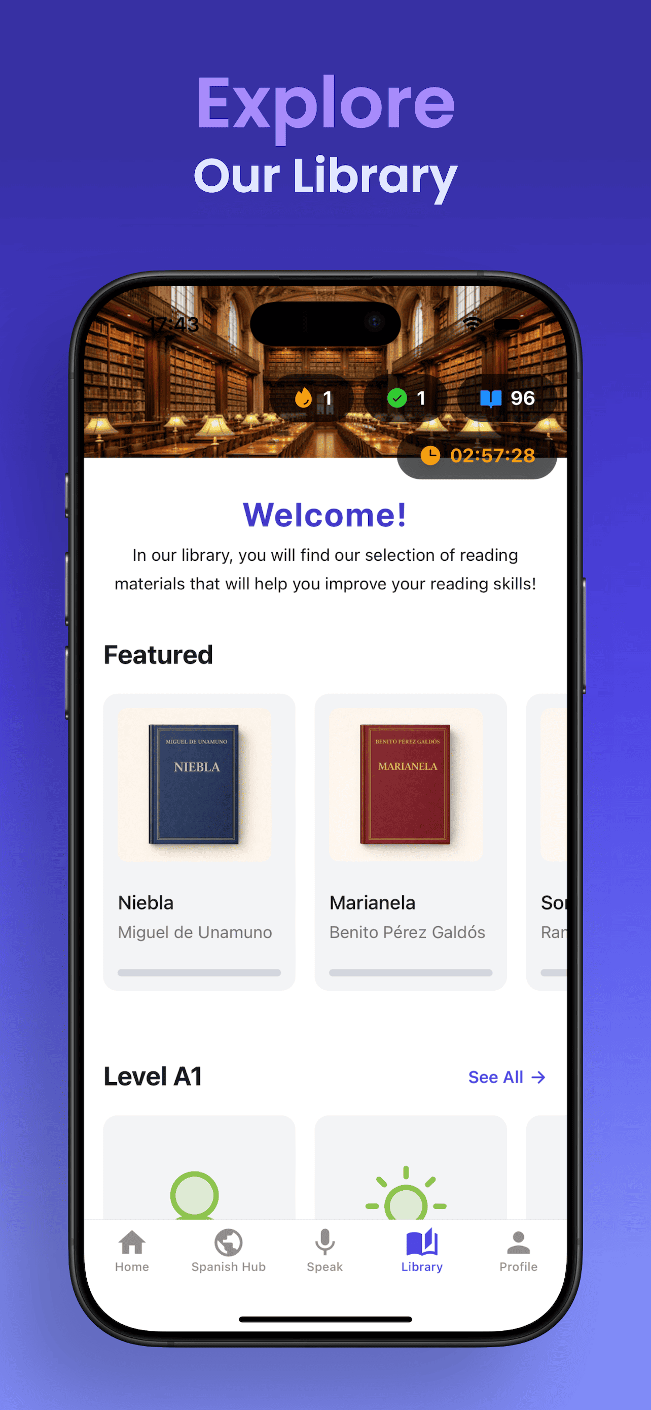 Library browsing screen