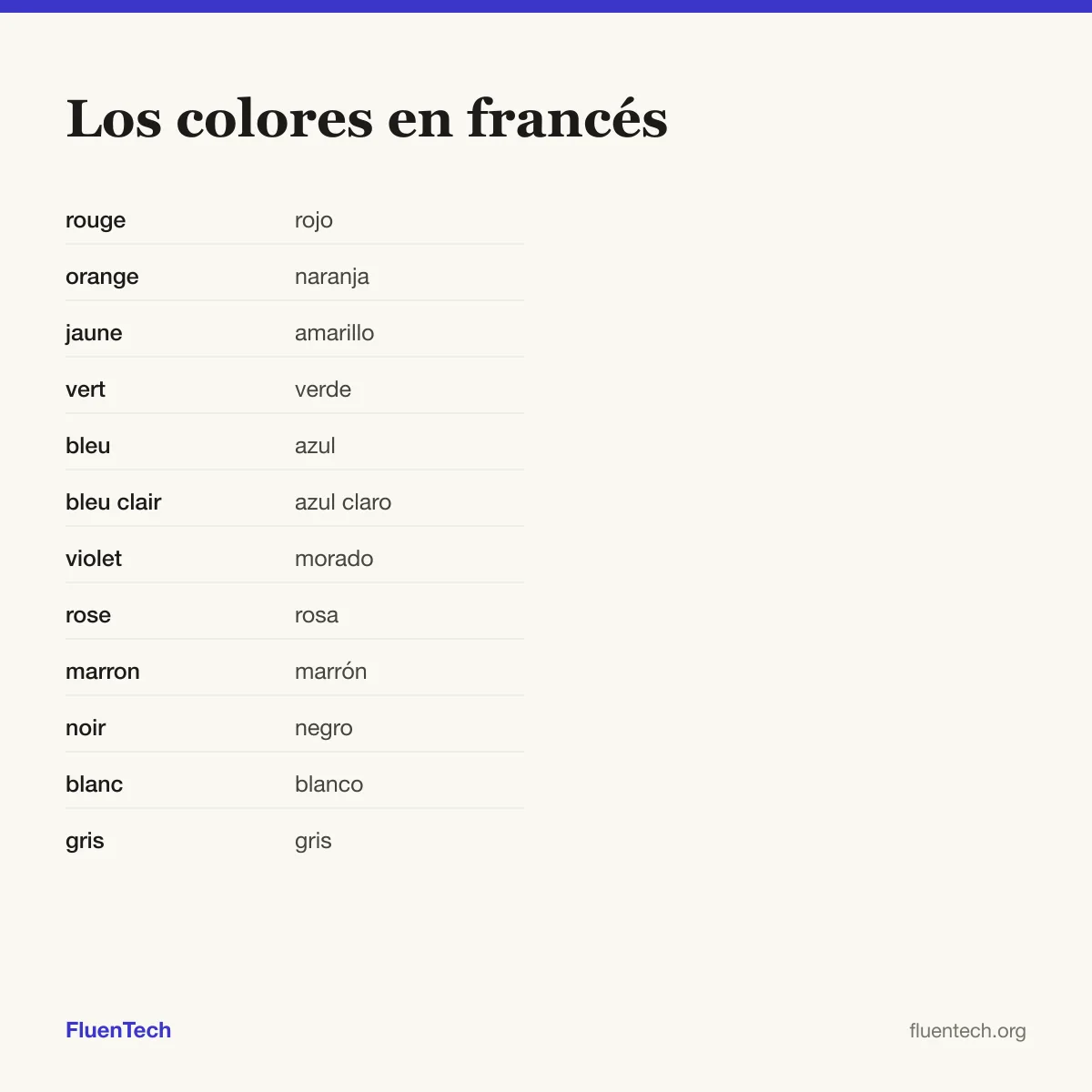 Los colores en francés: rouge (rojo)