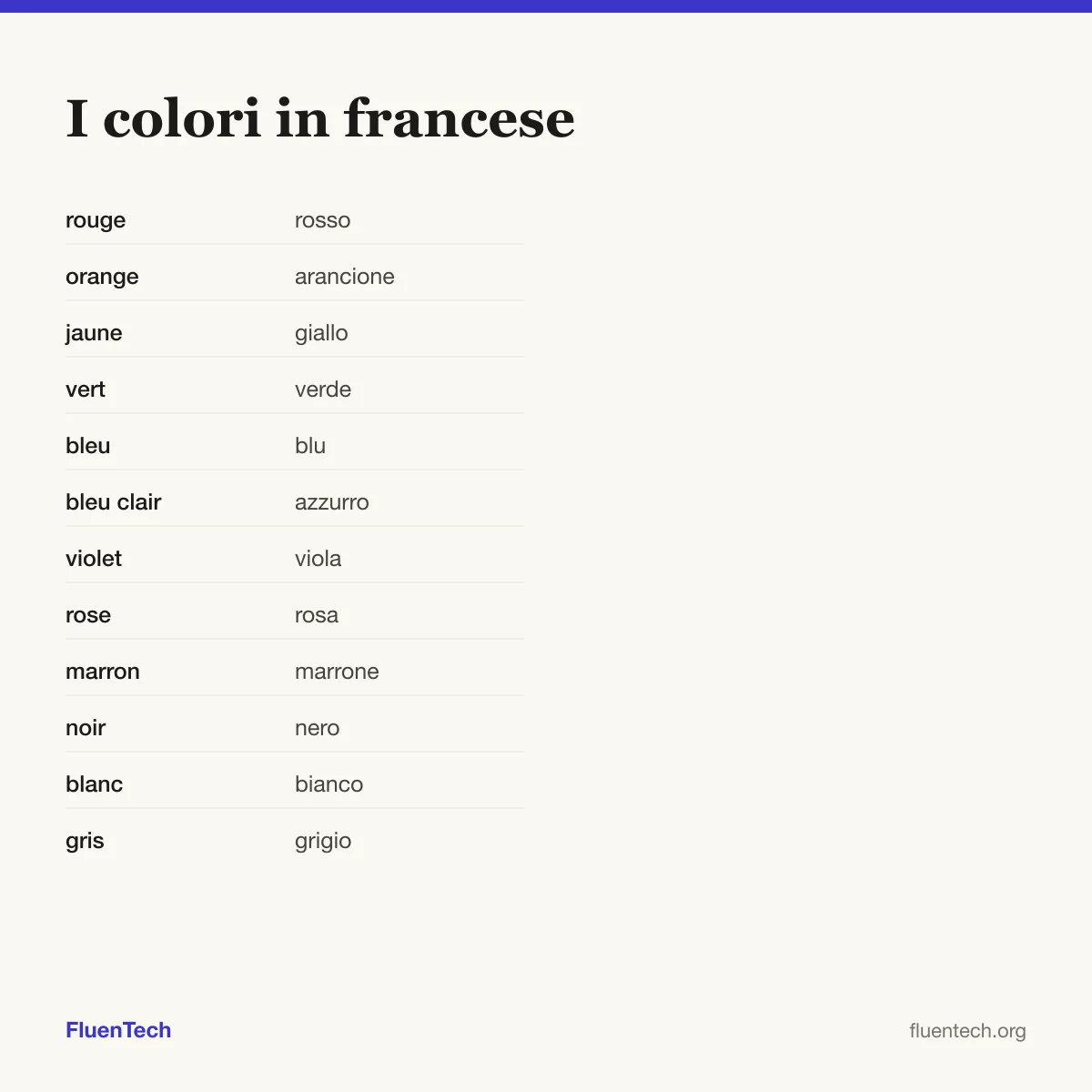 I colori in francese: rouge (rosso)