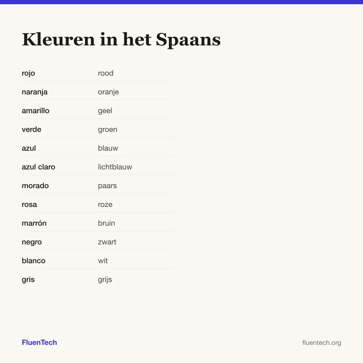 Kleuren in het Spaans: rojo (rood)